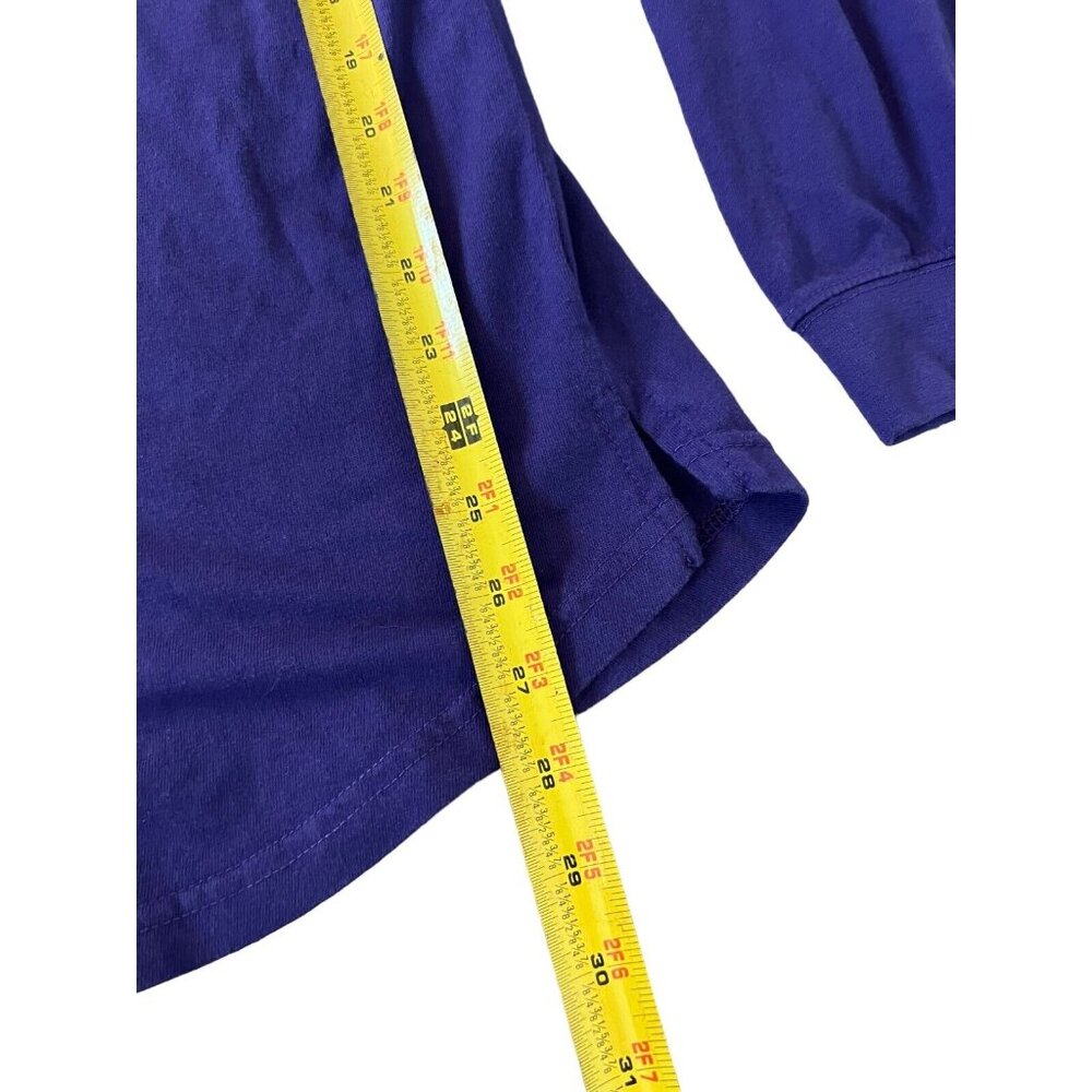 Pressbox Mens Long Sleeve T Shirt Purple Size XL Cotton Round Hem Pullover - Picture 6 of 7